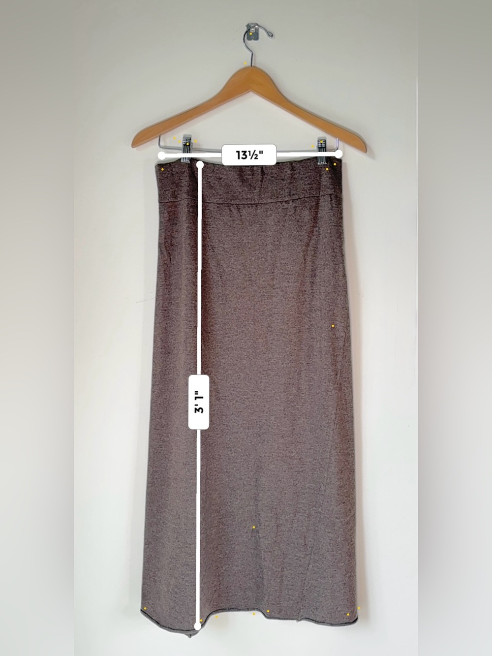 Labo Art - Wool Taupe Knit Coord Set Long Sleeve Sweater Top and Maxi Skirt - Picture 11 of 14